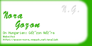 nora gozon business card